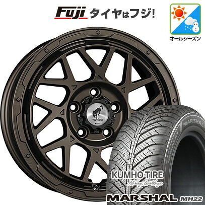 【新品国産車用5穴114.3】 オールシーズンタイヤ ホイール4本セット 215/65R16 102 V XL クムホ マーシャル MH22 オールシーズン(限定) スーパースター ロディオドライブ 8M MONO 7J 16インチ(送料無料)