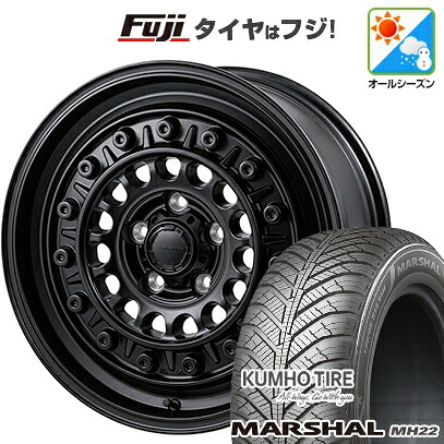 【新品国産車用5穴114.3】 オールシーズンタイヤ ホイール4本セット 215/65R16 102 V XL クムホ マーシャル MH22 オールシーズン(限定) モンツァ HI-BLOCK ターマー 7J 16インチ(送料無料)