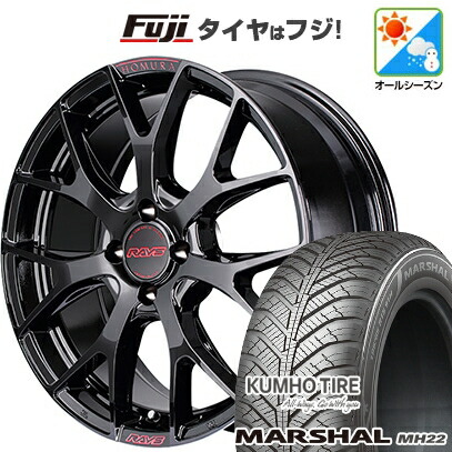 【新品】シエンタ 2022- オールシーズンタイヤ ホイール4本セット 205/45R17 88 W XL クムホ マーシャル MH22 オールシーズン(限定) RAYS レイズ ホムラ 2X7FT SPEC-M 7J 17インチ(送料無料)｜フジコーポレーション
