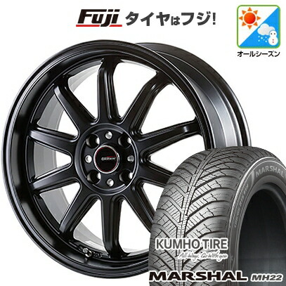 【新品国産車用5穴114.3】 オールシーズンタイヤ ホイール4本セット 215/50R17 クムホ マーシャル MH22 オールシーズン(限定) ゴジゲン ファイヤーボールダブルアール 7J 17インチ(送料無料)