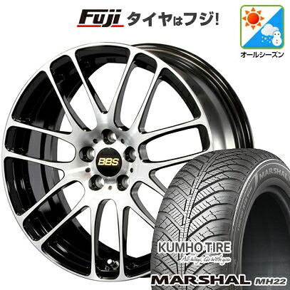 【新品国産車用5穴114.3】 オールシーズンタイヤ ホイール4本セット 195/60R16 クムホ マーシャル MH22 オールシーズン(限定) BBS JAPAN RE-L2 ブラックダイヤカット 7J 16インチ(送料無料)｜フジコーポレーション 146,050円