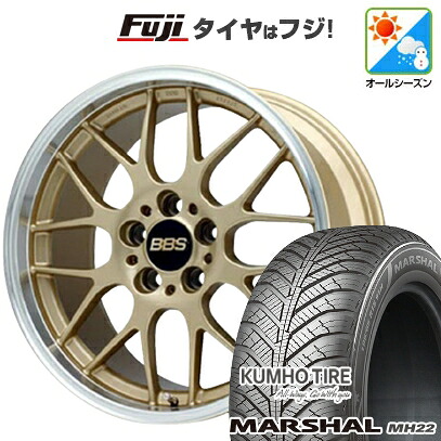 【新品国産車用5穴114.3】 オールシーズンタイヤ ホイール4本セット 215/50R17 クムホ マーシャル MH22 オールシーズン(限定) BBS JAPAN RG-R 7J 17インチ(送料無料)｜フジコーポレーション 197,500円