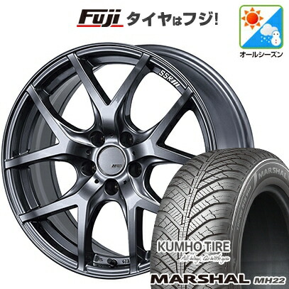 【新品国産車用5穴100】 オールシーズンタイヤ ホイール4本セット 205/50R17 93 W XL クムホ マーシャル MH22 オールシーズン(限定) SSR GT GTV03 グラファイトガンメタ【限定】 7J 17インチ(送料無料)
