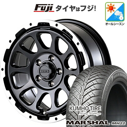 【新品国産車用5穴114.3】 オールシーズンタイヤ ホイール4本セット 225/60R17 103 V XL クムホ マーシャル MH22 オールシーズン(限定) モーターファーム ファームD10 7J 17インチ(送料無料)