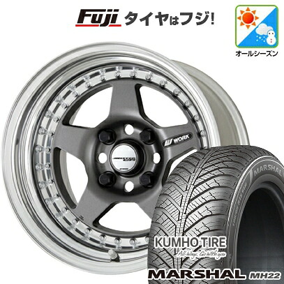 【新品国産車用5穴114.3】 オールシーズンタイヤ ホイール4本セット 215/65R16 102 V XL クムホ マーシャル MH22 オールシーズン(限定) WORK ワーク マイスター CR01 7J 16インチ(送料無料)|フジコーポレーション
