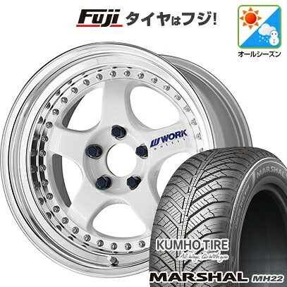 【新品】シエンタ 2022- オールシーズンタイヤ ホイール4本セット 205/45R17 88 W XL クムホ マーシャル MH22 オールシーズン(限定) WORK ワーク マイスター S1 3P 7J 17インチ(送料無料)