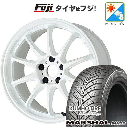 【新品国産車用5穴114.3】 オールシーズンタイヤ ホイール4本セット 235/55R18 クムホ マーシャル MH22 オールシーズン(限定) WORK ワーク エモーション ZR10 7.5J 18インチ(送料無料) 105,545円