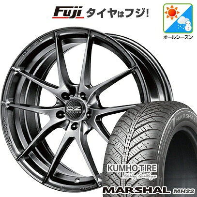 【新品国産車用5穴114.3】 オールシーズンタイヤ ホイール4本セット 215/60R17 クムホ マーシャル MH22 オールシーズン(限定) OZ レッジェーラHLT 7.5J 17インチ(送料無料) 151,450円