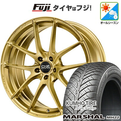 【新品国産車用5穴100】 オールシーズンタイヤ ホイール4本セット 225/60R17 103 V XL クムホ マーシャル MH22 オールシーズン(限定) OZ レッジェーラHLT 7.5J 17インチ(送料無料)