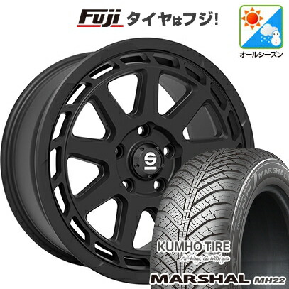 【新品国産車用5穴114.3】 オールシーズンタイヤ ホイール4本セット 225/45R18 95 W XL クムホ マーシャル MH22 オールシーズン(限定) OZ SPARCO グラベル 8J 18インチ(送料無料)