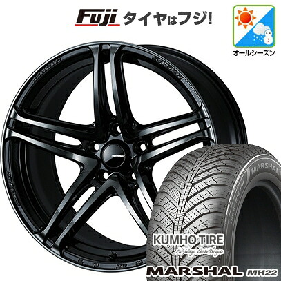 【新品国産車用5穴114.3】 オールシーズンタイヤ ホイール4本セット 235/55R18 クムホ マーシャル MH22 オールシーズン(限定) WEDS ウェッズスポーツ SA-52R 7.5J 18インチ(送料無料)