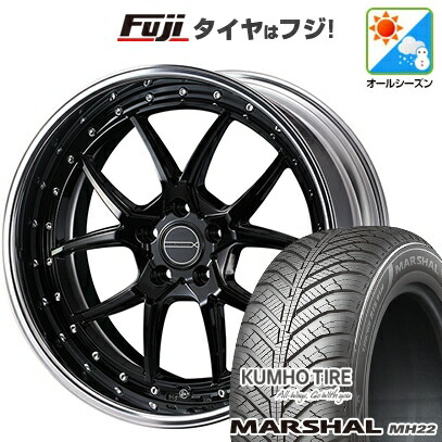 【新品国産車用5穴114.3】 オールシーズンタイヤ ホイール4本セット 235/55R18 クムホ マーシャル MH22 オールシーズン(限定) WEDS ウェッズ マーベリック 1705S 8J 18インチ(送料無料)
