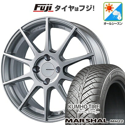 【新品国産車用5穴100】 オールシーズンタイヤ ホイール4本セット 225/60R17 103 V XL クムホ マーシャル MH22 オールシーズン(限定) ブリヂストン ポテンザ SW010 7J 17インチ(送料無料)