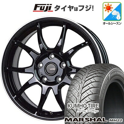 【新品国産車用5穴100】 オールシーズンタイヤ ホイール4本セット 225/60R17 クムホ マーシャル MH22 オールシーズン(限定) ホットスタッフ ジースピード P-06【限定】 7J 17インチ(送料無料)