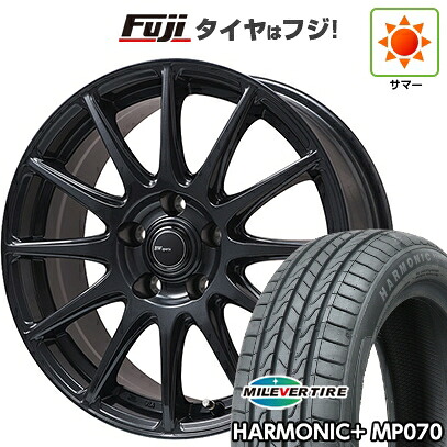 【新品】60系プリウス 夏タイヤ ホイール4本セット 195/60R17 ミレバー ハーモニック プラス MP070(限定) ビッグウエイ BWスポーツ S-120 ダークガンメタ 7J 17インチ(送料無料)
