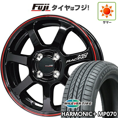 【新品】60系プリウス 夏タイヤ ホイール4本セット 195/60R17 ミレバー ハーモニック プラス MP070(限定) MID WHEELS MID RACING R07 7J 17インチ(送料無料)