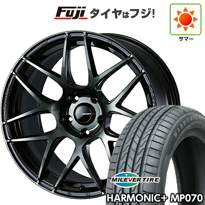 【新品】ライズ/ロッキー（ハイブリッド） 夏タイヤ ホイール4本セット 195/60R17 ミレバー ハーモニック プラス MP070(限定) WEDS ウェッズスポーツ SA-27R【限定】 7J 17インチ(送料無料)