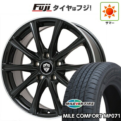 【新品国産車用5穴114.3】 夏タイヤ ホイール4本セット 205/60R16 96 W XL ミレバー ミレコンフォート MP071(限定) エルベ エステローザ MZV ブラックリムポリッシュ 6.5J 16インチ(送料無料)｜フジコーポレーション
