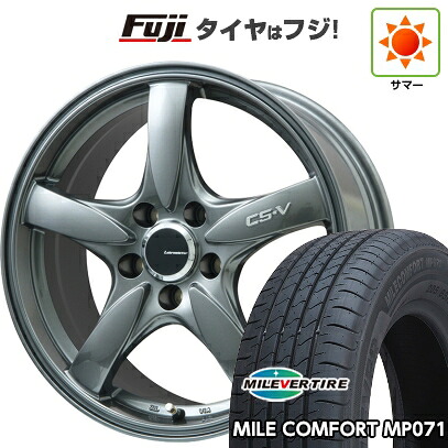 【新品国産車用5穴114.3】 夏タイヤ ホイール4本セット 205/60R16 96 W XL ミレバー ミレコンフォート MP071(限定) レアマイスター CS-V(ガンメタ) 7J 16インチ(送料無料)|フジコーポレーション