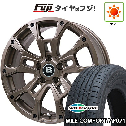 【新品国産車用5穴114.3】 夏タイヤ ホイール4本セット 205/60R16 96 W XL ミレバー ミレコンフォート MP071(限定) ビッグウエイ B-LUGNAS BRD(マットブロンズ) 6.5J 16インチ(送料無料)|フジコーポレーション