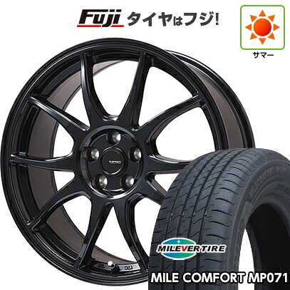 【新品】フリード クロスター 夏タイヤ ホイール4本セット 185/65R15 ミレバー ミレコンフォート MP071(限定) ホットスタッフ ジースピード G-06【限定】 6J 15インチ(送料無料)