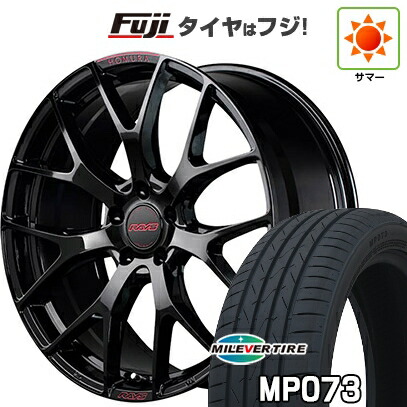 【新品】60系プリウス 夏タイヤ ホイール4本セット 195/50R19 ミレバー ポイズ MP073(限定) RAYS レイズ ホムラ 2X7FT SPEC-M 7J 19インチ(送料無料)