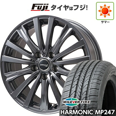 【新品国産車用5穴114.3】 夏タイヤ ホイール4本セット 205/65R16 ミレバー ハーモニック MP247(限定) トピー シビラ NEXT W-5 ディープグレー【限定】 6.5J 16インチ(送料無料)｜フジコーポレーション