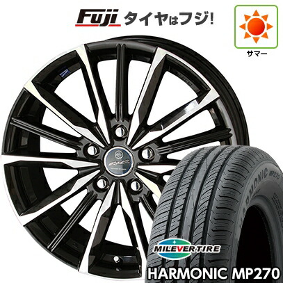 【新品国産車用5穴100】 夏タイヤ ホイール4本セット 195/65R15 ミレバー ハーモニック MP270(限定) 共豊 スマック ヴァルキリー 6J 15インチ(送料無料)
