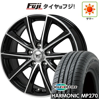 【新品国産車用5穴100】 夏タイヤ ホイール4本セット 195/65R15 ミレバー ハーモニック MP270(限定) モンツァ JPスタイル MJ01 6J 15インチ(送料無料)