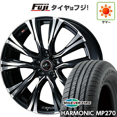 【新品国産車用5穴100】 夏タイヤ ホイール4本セット 195/65R15 ミレバー ハーモニック MP270(限定) WEDS ウェッズ レオニス VR 6J 15インチ(送料無料)