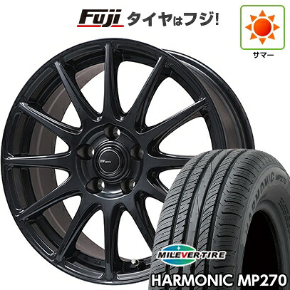 【新品国産車用5穴114.3】 夏タイヤ ホイール4本セット 205/55R16 ミレバー ハーモニック MP270(限定) ビッグウエイ BWスポーツ S-120 ダークガンメタ 6.5J 16インチ(送料無料)|フジコーポレーション