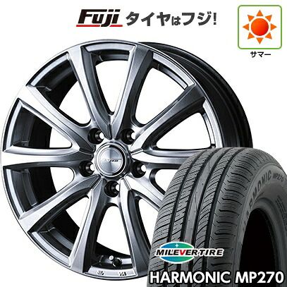【新品国産車用5穴114.3】 夏タイヤ ホイール4本セット 195/65R15 ミレバー ハーモニック MP270(限定) WEDS ウェッズ ジョーカー スマッシュ 6J 15インチ(送料無料)|フジコーポレーション