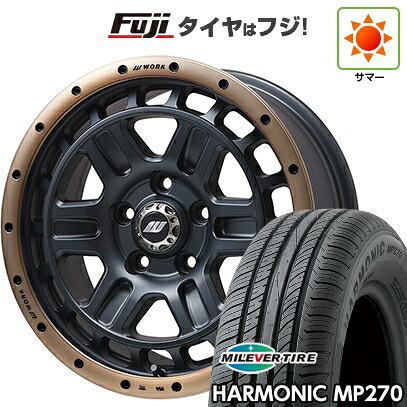 【新品国産車用5穴114.3】 夏タイヤ ホイール4本セット 215/65R16 ミレバー ハーモニック MP270(限定) WORK ワーク クラッグ ティーグラビックII MC+ フジオリジナルカラー 7J 16インチ(送料無料)