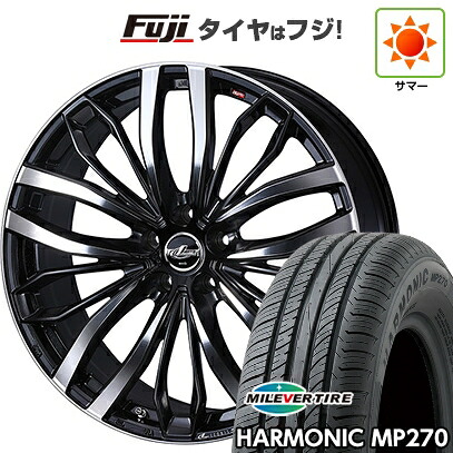 【新品国産車用5穴114.3】 夏タイヤ ホイール4本セット 195/60R16 ミレバー ハーモニック MP270(限定) WEDS ウェッズ レオニス SC 6.5J 16インチ(送料無料)