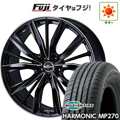 【新品国産車用5穴114.3】 夏タイヤ ホイール4本セット 195/60R16 ミレバー ハーモニック MP270(限定) WEDS ウェッズ レオニス VX2 6.5J 16インチ(送料無料)