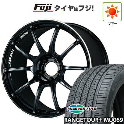 【新品国産車用5穴100】 夏タイヤ ホイール4本セット 225/55R18 ミレバー レンジツアープラスMU069（限定） ヨコハマ アドバンレーシング RZII 8J 18インチ(送料無料)