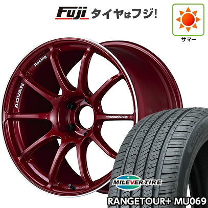 【新品国産車用5穴100】 夏タイヤ ホイール4本セット 225/55R18 ミレバー レンジツアープラスMU069（限定） ヨコハマ アドバンレーシング RSIII 8J 18インチ(送料無料)