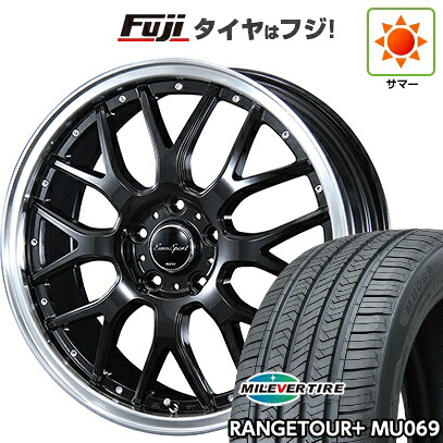 【新品国産車用5穴114.3】 夏タイヤ ホイール4本セット 225/55R18 ミレバー レンジツアープラスMU069（限定） ブレスト ユーロスポーツ タイプ815 7J 18インチ(送料無料)