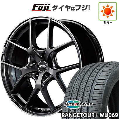 【新品国産車用5穴114.3】 夏タイヤ ホイール4本セット 225/55R18 ミレバー レンジツアープラスMU069（限定） MID WHEELS MID EXCLUSIVE 025F 8J 18インチ(送料無料)