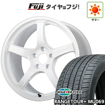 【新品国産車用5穴114.3】 夏タイヤ ホイール4本セット 235/50R18 ミレバー レンジツアープラスMU069（限定） RAYS レイズ グラムライツ 57CR LIMITED (OXZ) 8.5J 18インチ(送料無料)