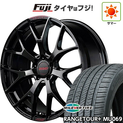 【新品国産車用5穴114.3】 夏タイヤ ホイール4本セット 235/55R20 ミレバー レンジツアープラスMU069（限定） RAYS レイズ ホムラ 2X7FT SPEC-M 8.5J 20インチ(送料無料)