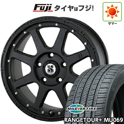 【新品国産車用5穴114.3】 夏タイヤ ホイール4本セット 225/55R18 ミレバー レンジツアープラスMU069（限定） MLJ エクストリームJ 8J 18インチ(送料無料)