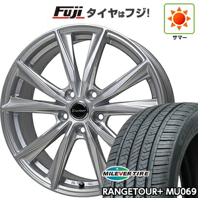 【新品国産車用5穴114.3】 夏タイヤ ホイール4本セット 235/55R19 ミレバー レンジツアープラスMU069（限定） ホットスタッフ エクスターST 7J 19インチ(送料無料) 65,175円