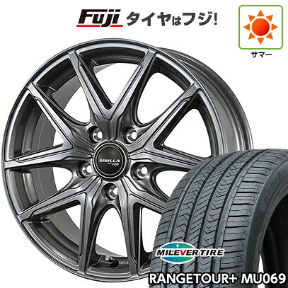 【新品国産車用5穴114.3】 夏タイヤ ホイール4本セット 225/55R18 ミレバー レンジツアープラスMU069（限定） トピー シビラ NEXT F05 7.5J 18インチ(送料無料)