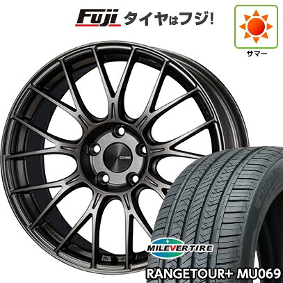 【新品国産車用5穴114.3】 夏タイヤ ホイール4本セット 225/65R17 ミレバー レンジツアープラスMU069（限定） ENKEI エンケイ PerformanceLine PFM1 7.5J 17インチ(送料無料)