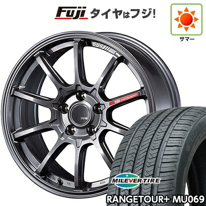 【新品国産車用5穴114.3】 夏タイヤ ホイール4本セット 225/55R18 ミレバー レンジツアープラスMU069(限定) SSR GT GTV05 7.5J 18インチ(送料無料)