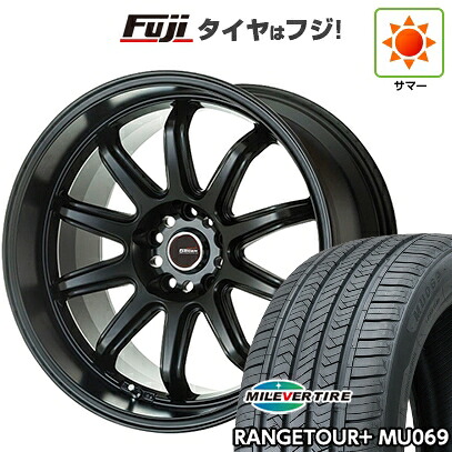 【新品国産車用5穴114.3】 夏タイヤ ホイール4本セット 235/60R18 ミレバー レンジツアープラスMU069（限定） ゴジゲン ファイヤーボールダブルアール 7.5J 18インチ(送料無料)