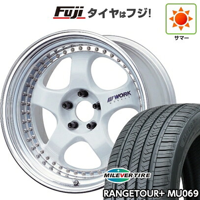 【新品国産車用5穴114.3】 夏タイヤ ホイール4本セット 225/55R18 ミレバー レンジツアープラスMU069（限定） WORK ワーク マイスター S1 3P 7.5J 18インチ(送料無料) 183,350円