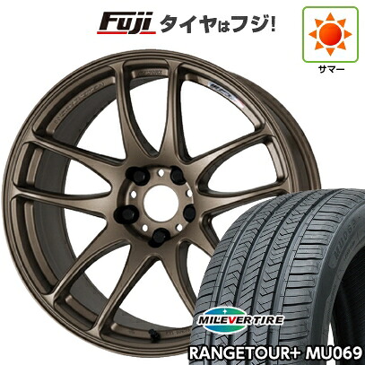【新品国産車用5穴114.3】 夏タイヤ ホイール4本セット 235/60R18 ミレバー レンジツアープラスMU069（限定） WORK ワーク エモーション CR kiwami 7.5J 18インチ(送料無料)