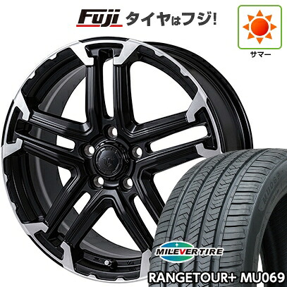 【新品国産車用5穴114.3】 夏タイヤ ホイール4本セット 225/55R18 ミレバー レンジツアープラスMU069（限定） モンツァ JPスタイル MJ-T 7.5J 18インチ(送料無料)